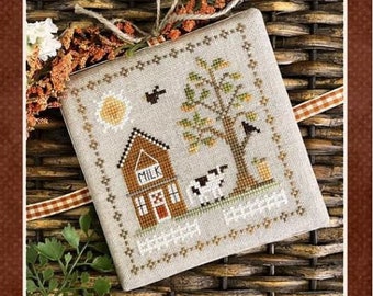 Little House Needleworks FALL ON The FARM Part 6 With A Moo Moo Here - New 9 Part Series - New Cross Stitch