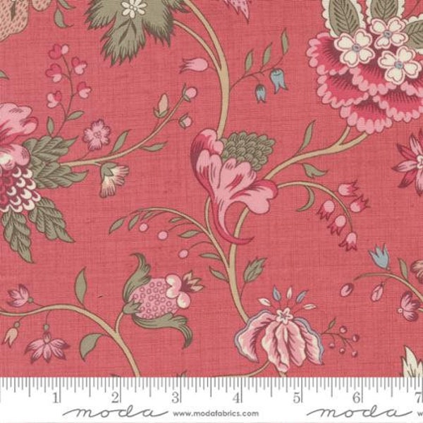 Moda Antoinette French General Cecile Florals Faded Red Fabric ~ Fabric by the yard and half-yard ~ French General Fabric ~ Moda Fabric