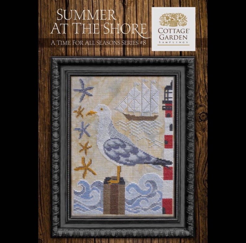 Cottage Garden Samplings SUMMER At The Shore 8 Cross Stitch Pattern Time For All Seasons Series zdjęcie 1