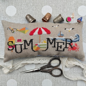 When I THINK of SUMMER PDF Cross Stitch Pattern by Puntini Puntini - Immediate Download pdf file