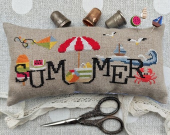 When I THINK of SUMMER PDF Cross Stitch Pattern by Puntini Puntini - Immediate Download pdf file