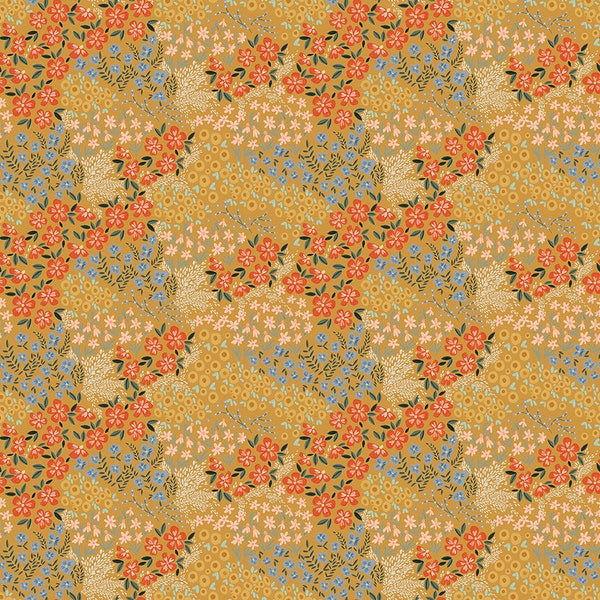 NEW! Farmhouse Summer Gold Floral by Echo Park for Riley Blake Designs - Fabric by the yard ~ Fabric by the half yard