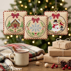 Home For The Holidays™ – Christmas Keepsakes™ Cross Stitch Chart Collection – Set of 3 - Christmas Cross Stitch - Counted Cross Stitch