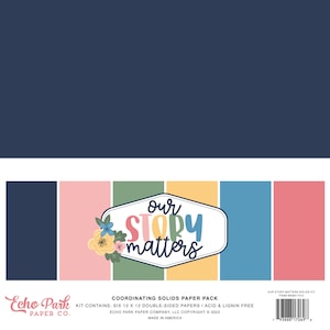 New! Carta Bella OUR STORY MATTERS Solids 12" x 12" Scrapbook Paper Kit ~  New Scrapbook Kit ~ Scrapbook  Paper Kit