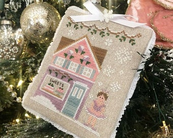 Country Cottage Needleworks NUTCRACKER VILLAGE #2  - Sugar Plum's Sweet Shop Cross Stitch Pattern