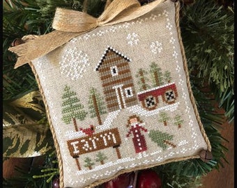 Little House Needleworks Cross Stitch Pattern Farmhouse Christmas PINEWOOD FARM - #6
