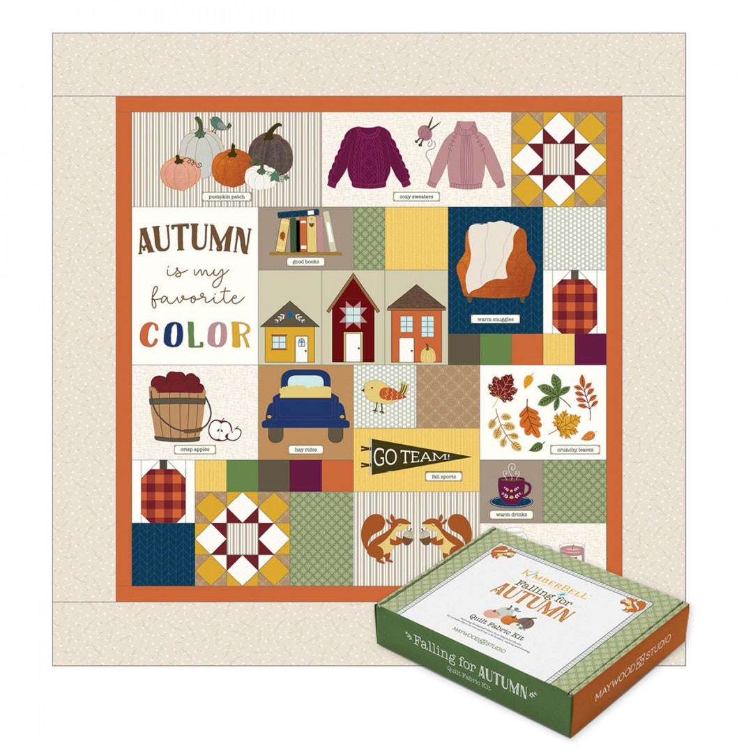Kimberbell Falling for AUTUMN QUILT KIT 40 X 40 Quilt Autumn Applique