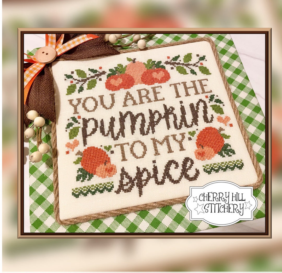 Cherry Hill Stitchery the PUMPKIN to My SPICE Cross Stitch Etsy