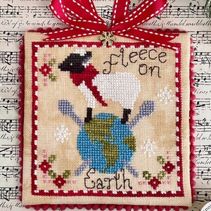 Luminous Fiber Arts FLEECE ON EARTH  Cross Stitch Pattern ~ Christmas Cross Stitch