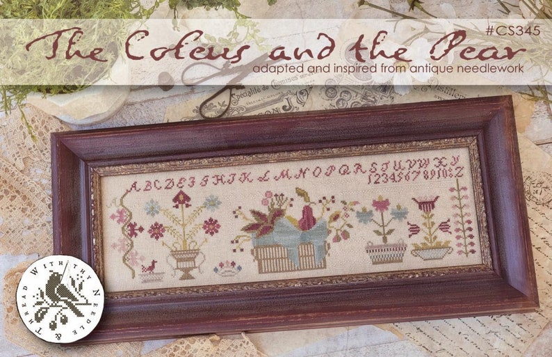 Pre-Order ~ Brenda Gervais With Thy Needle & Thread The Coleus and the Pear Cross Stitch Pattern  ~ New Cross Stitch ~ Anabella's