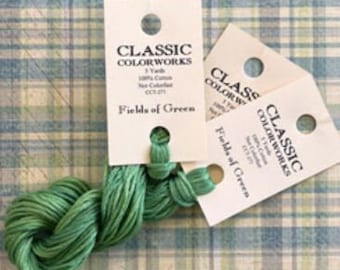 Classic Colorworks Fields of Green Cross Stitch Floss 3 Yards