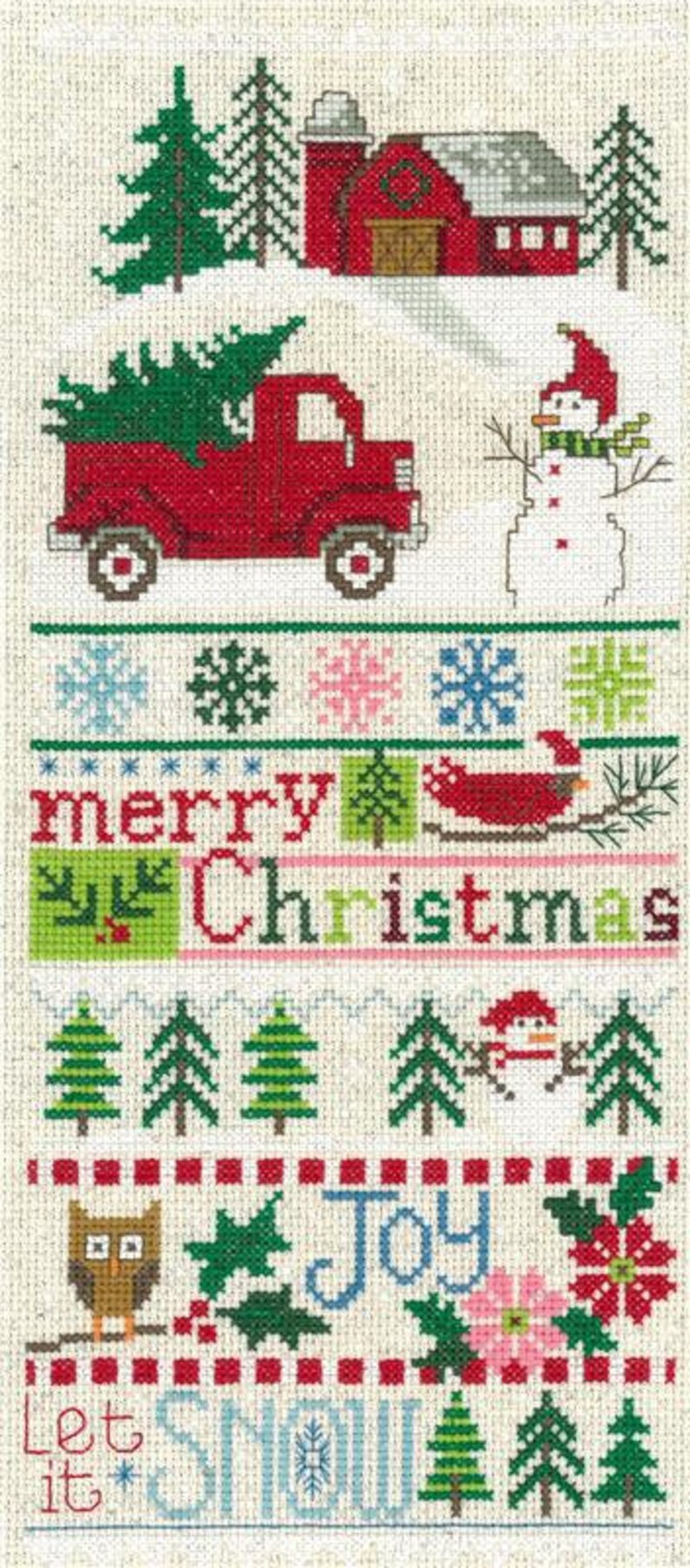 Imaginating MERRY CHRISTMAS SAMPLER Cross Stitch Kit By Etsy imaginating-merry-christmas-sampler-cross-stitch-kit-by-etsy