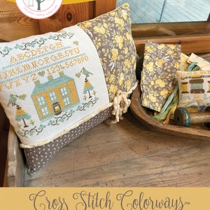 Anabella&#39;s Needleart Cross Stitch Colorways™  HONEYBLOOM HOME  Cross Stitch Pattern ~ Anabella&#39;s Cross Stitch ~ Anabella&#39;s Needleart