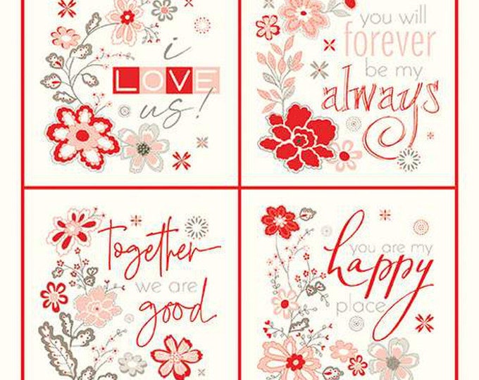 I LOVE US Fabric Panel by Sandy Gervais for Riley Blake Designs ...