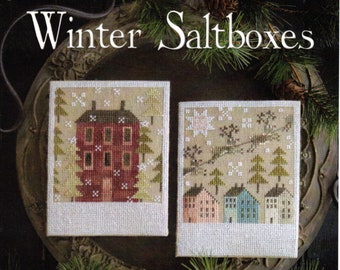 Plum Street Samplers WINTER SALTBOXES Cross Stitch Pattern