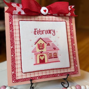 PDF Anabella's Needleart KLEINE MAANDMARKERS februari kruissteekpatroon ~ maandmarkeringen kruissteek ~ Valentijnsdag kruissteek