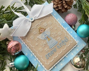 Country Cottage Needleworks Pastel Ornaments #6 Snow Angel Cross Stitch Pattern  -  Pastel Ornaments Series - Anabella's ~  Pre-Order