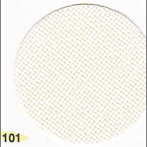 May include: A close-up of a white Aida cloth, a type of fabric used for cross-stitch embroidery. The cloth has a grid pattern and is commonly used for crafting projects.