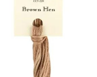 Classic Colorworks BROWN HEN CCT-220 Cross Stitch Floss ~  Embroidery Floss