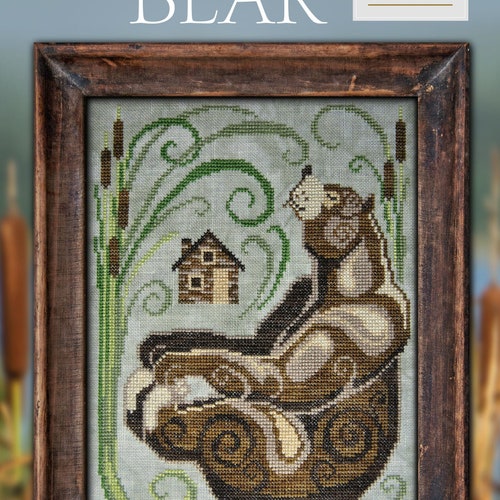 Cottage Garden Samplings A Year In The Woods THE BEAR #6 Cross Stitch Pattern ~  New 12 Part Series  - Cross Stitch Series