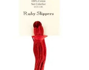 Classic Colorworks RUBY SLIPPERS CCT-136 Cross Stitch Floss ~  Embroidery Floss