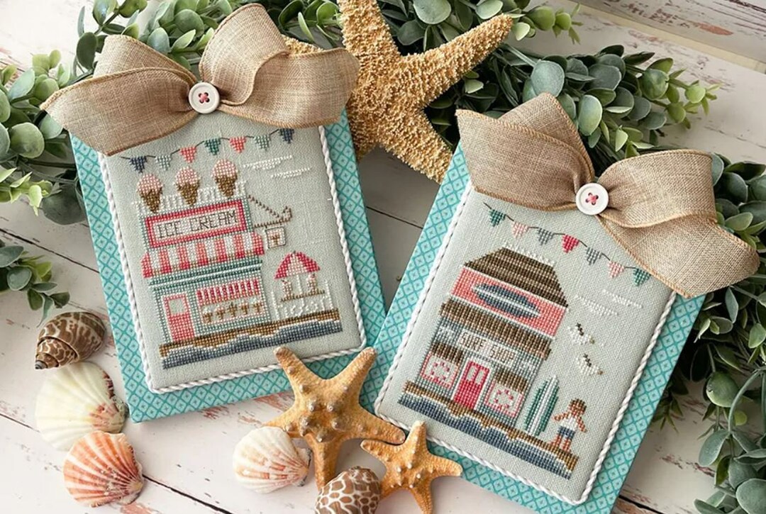Country Cottage Needleworks BEACH BOARDWALK Ice Cream Shop Part ONE