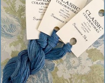 Classic Colorworks SUMMER SKY Embroidery Floss ! Embroidery Thread ~ NEW Classic Colorworks