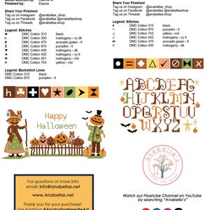 Anabella's Needleart ~ Happy Halloween & Halloween Alphabet ~ Needlework Marketplace ~ Pre-Order - New Cross Stitch ~ Halloween Cross Stitch