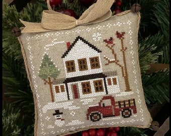 Little House Needleworks Farmhouse Christmas Cross Stitch Pattern | GRANDPA'S PICK-UP #3