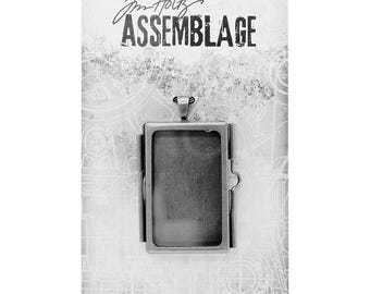 Tim Holtz Assemblage Locket - Make Finishing Fun ~ Cross Stitch Finishing ~ Cross Stitch ~ Itty Bitty Christmas Minis Cross Stitch