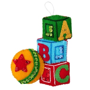 Bucilla Felt Stocking Applique Kit ~ Toyland Treasure Felt Ornaments Christmas Kit ~ Christmas Felt  Ornaments ~ Christmas Felt Applique Kit