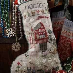 Shepherd&#39;s Bush Cross Stitch Pattern HECTOR&#39;S STOCKING ~ 2022 Shepherd&#39;s Bush Hector&#39;s Christmas Stocking ~ New Cross Stitch