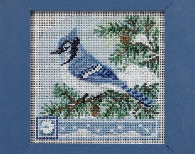 Mill Hill Kit BLUE JAY 2022 Cross Stitch Kit Winter Mill Hill Cross Stitch Kit Etsy