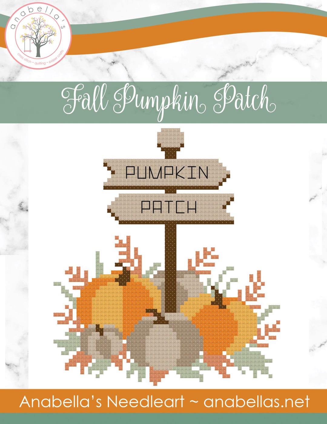 Cross Stitch ~ Pumpkin Patch Cross Stitch Pattern ~ Fall Cross Stitch ...