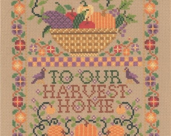 Imaginating HARVEST HOME WELCOME  Cross Stitch Pattern - Autumn Cross Stitch