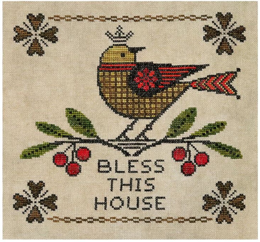 Artful Offerings BLESS THIS HOUSE Cross Stitch Pattern Etsy