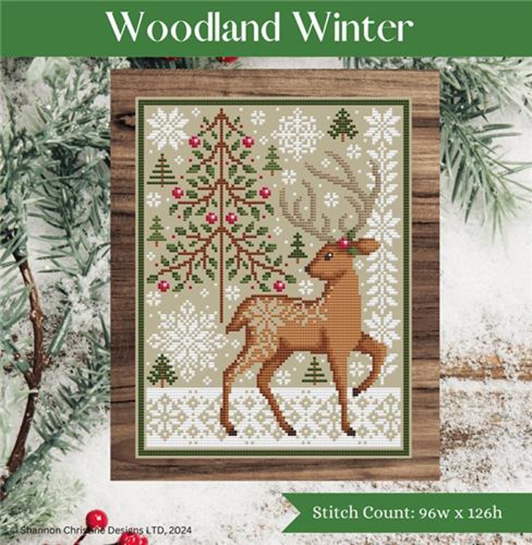 Shannon Christine Woodland Winter Cross Stitch Pattern ~ Christmas ...