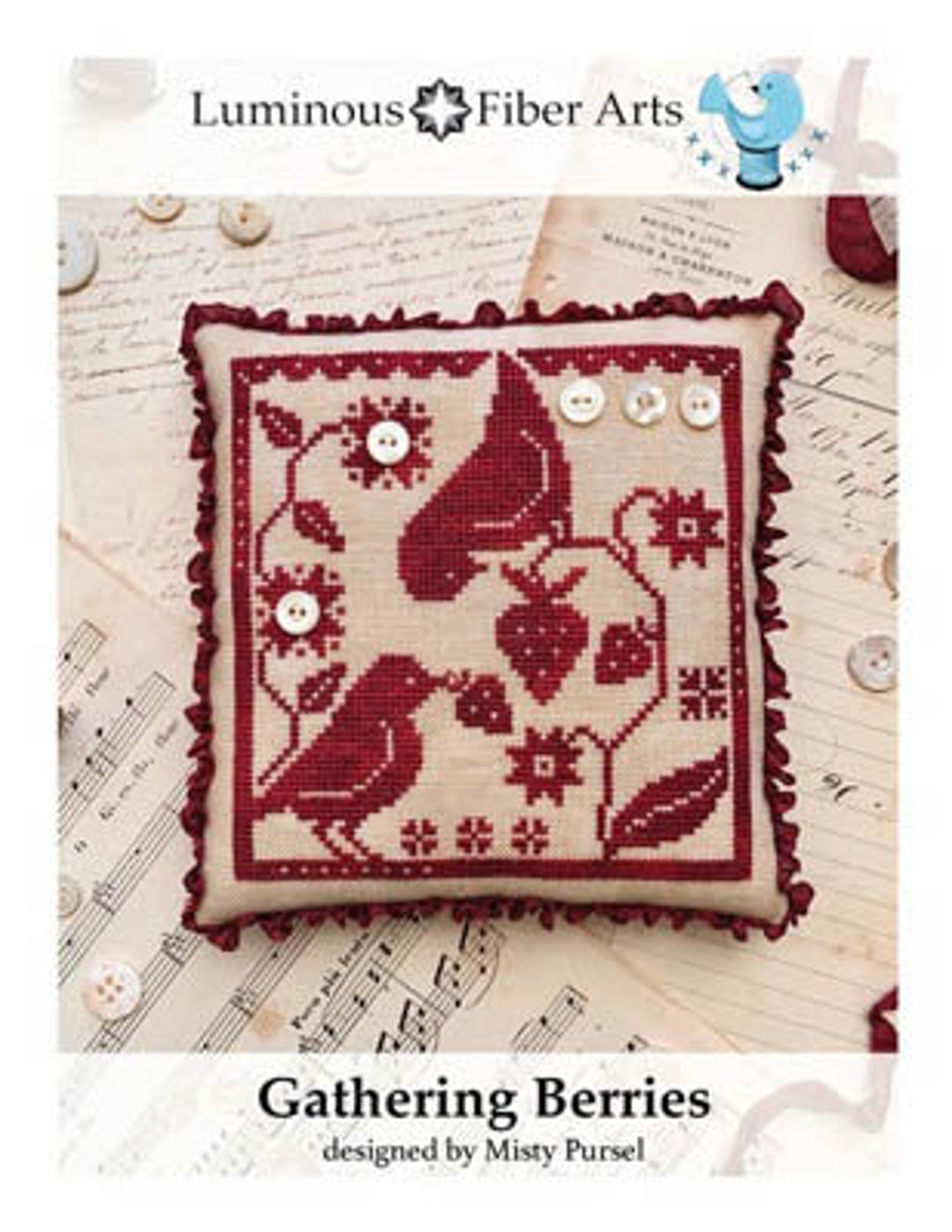 Luminous Fiber Arts GATHERING BERRIES Cross Stitch Pattern ~ Luminous ...