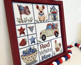 Anabella's Needleart BellaBoard Tray Displays™  ~ 10" x 10"  Tray Fully Painted  ~ Cross Stitch Finishing