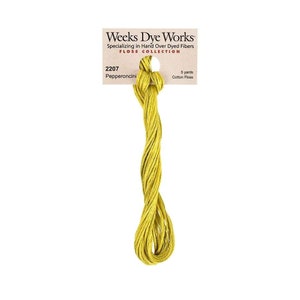 Weeks Dye Works PEPPERONCINI  6 Strand Hand-Dyed Embroidery Floss - WDW 2207