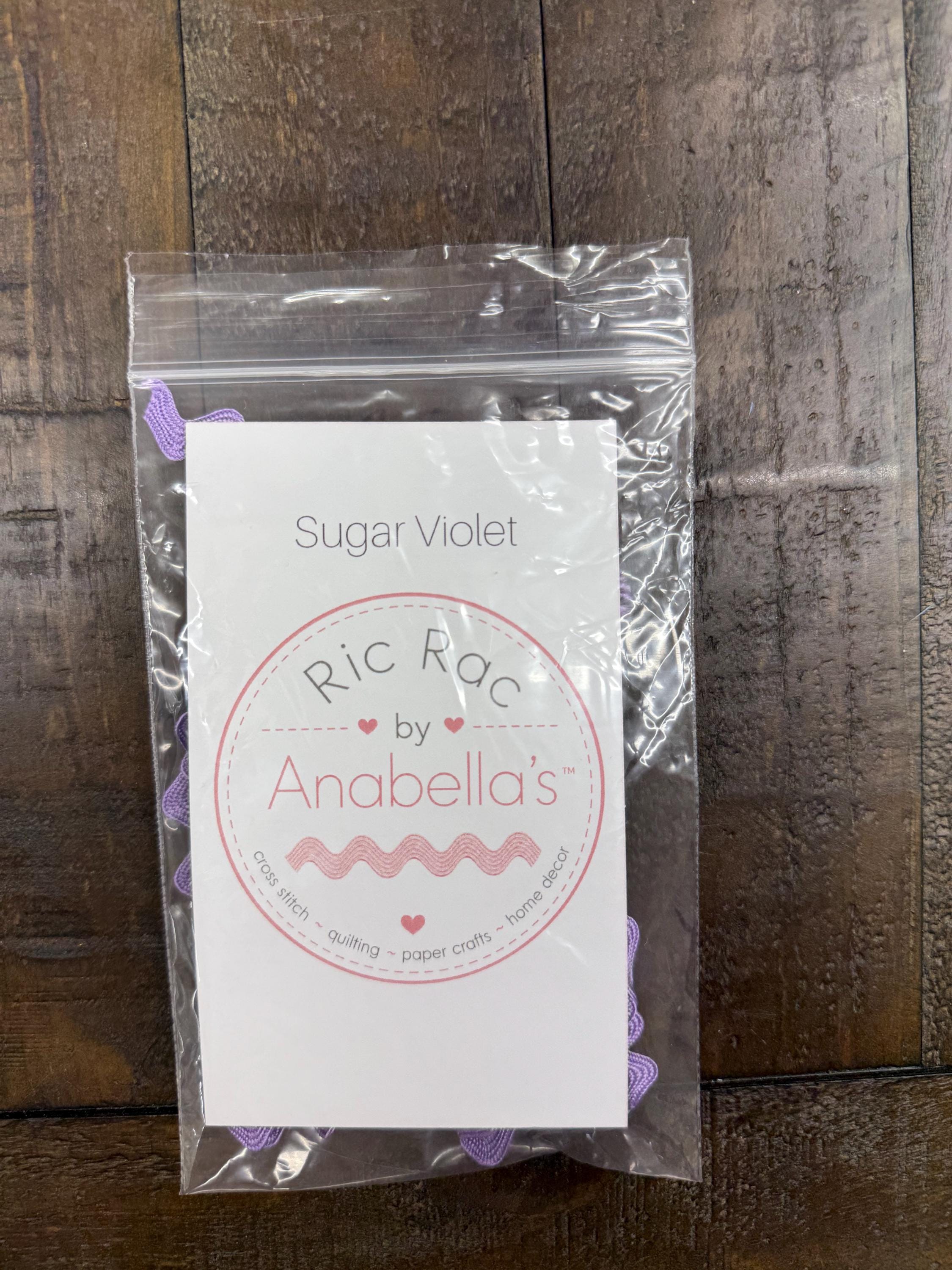 Purple Ric Sugar Violet Ric Rac for Cross Stitch Finishing by Anabella's - 3 Yards ...