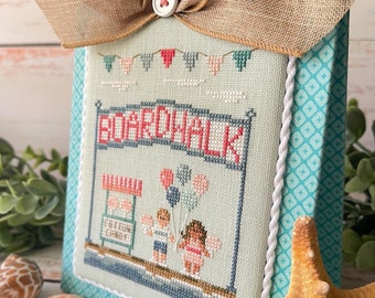 Country Cottage Needleworks Beach Boardwalk Part Four COTTON CANDY  Cross Stitch Pattern ~ Summer Cross Stitch