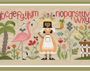 Jardin Prive'  Dame Nature Du Printemps Mother Nature of Summer  Cross Stitch Pattern  - New Cross Stitch Series ~ Summer Cross Stitch Chart