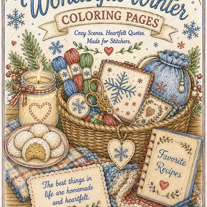 Wonderful Winter Coloring Book PDF | Cozy Winter Coloring Pages | Printable Adult Coloring Book | Instant Download | Winter Craft Gift