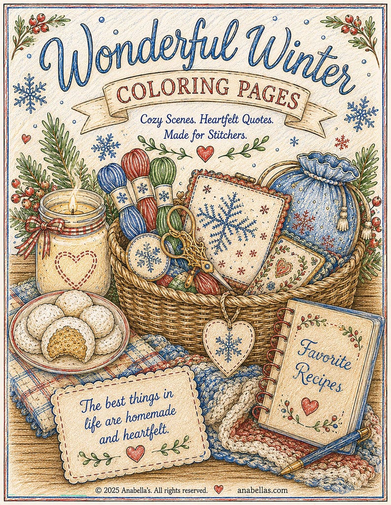 Wonderful Winter Coloring Book PDF | Cozy Winter Coloring Pages | Printable Adult Coloring Book | Instant Download | Winter Craft Gift