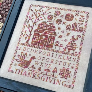 Sampler Holidays Thanksgiving Cross Stitch Pattern ~ Blueberry Ridge Cross Stitch ~ Needlework Marketplace ~ Anabella&#39;s