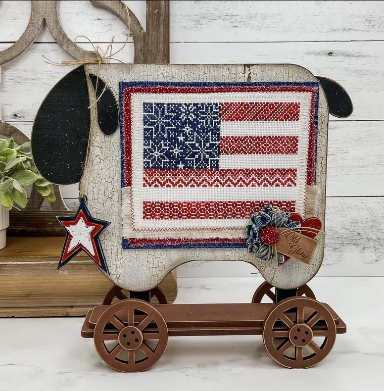 Primitive Sheep Cross Stitch Display Wood Board  for Cross Stitch Finishing ~ Cross Stitch Backing ~ Make Finishing Fun ~ Anabella's