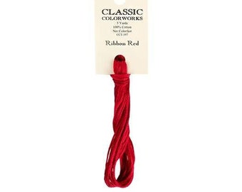 Classic Colorworks RIBBON RED Cross Stitch Floss ~  Embroidery Floss ~ Ribbon Red CCT-197