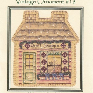 Chickadee Hollow Designs Vintage CHRISTMAS ORNAMENT QUILT Shop Hand Embroidery Pattern ~ Christmas Embroidery