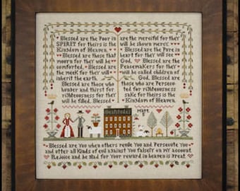 Little House Needleworks BEATITUDES Cross Stitch Pattern - Little House Needleworks Cross Stitch